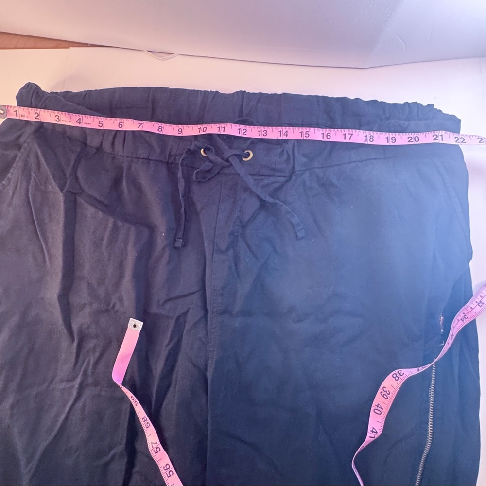 Lane Bryant Black Pants w/ Side Zipper & Houndstooth Detail - Size 22/24 - Picture 7 of 13